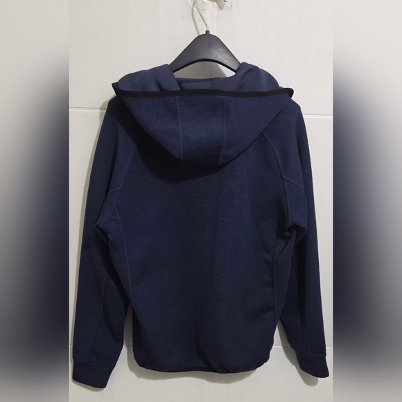 Uniqlo Men's Zip Up Hoodie Dry Stretch Dark BLUE Sz M - Picture 2 of 3